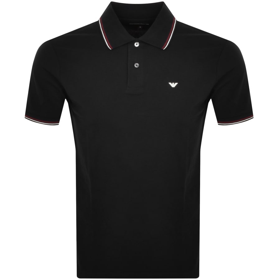 ブランド品専門の Short Armani Emporio Sleeved Mainline | Black Shirt T Polo トップス